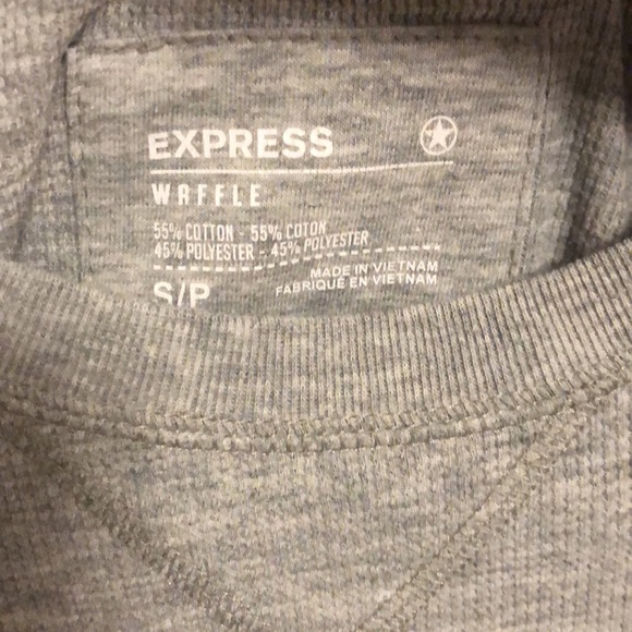Mens Express Gray Heather Light Weight Sweater (Size Small) - Picture 4 of 4